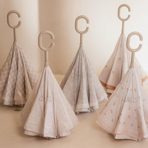 Зонт Mrs. Ertha "Bouquet Silhouette", цветочный эскиз